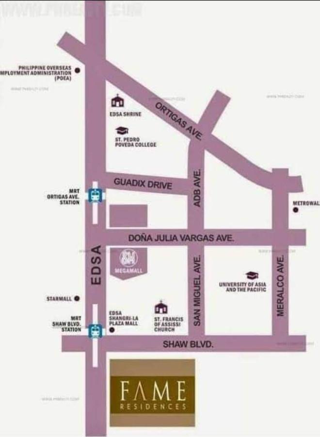 Penthouse Studio At Fame Residence 41St Floor, Shangrila-Megamall Манила Екстериор снимка